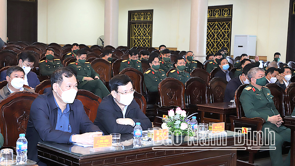 Đồng chí Phạm Gia Túc, Ủy viên BCH Trung ương Đảng, Bí thư Tỉnh ủy, Bí thư Đảng ủy Quân sự tỉnh chủ trì hội nghị.